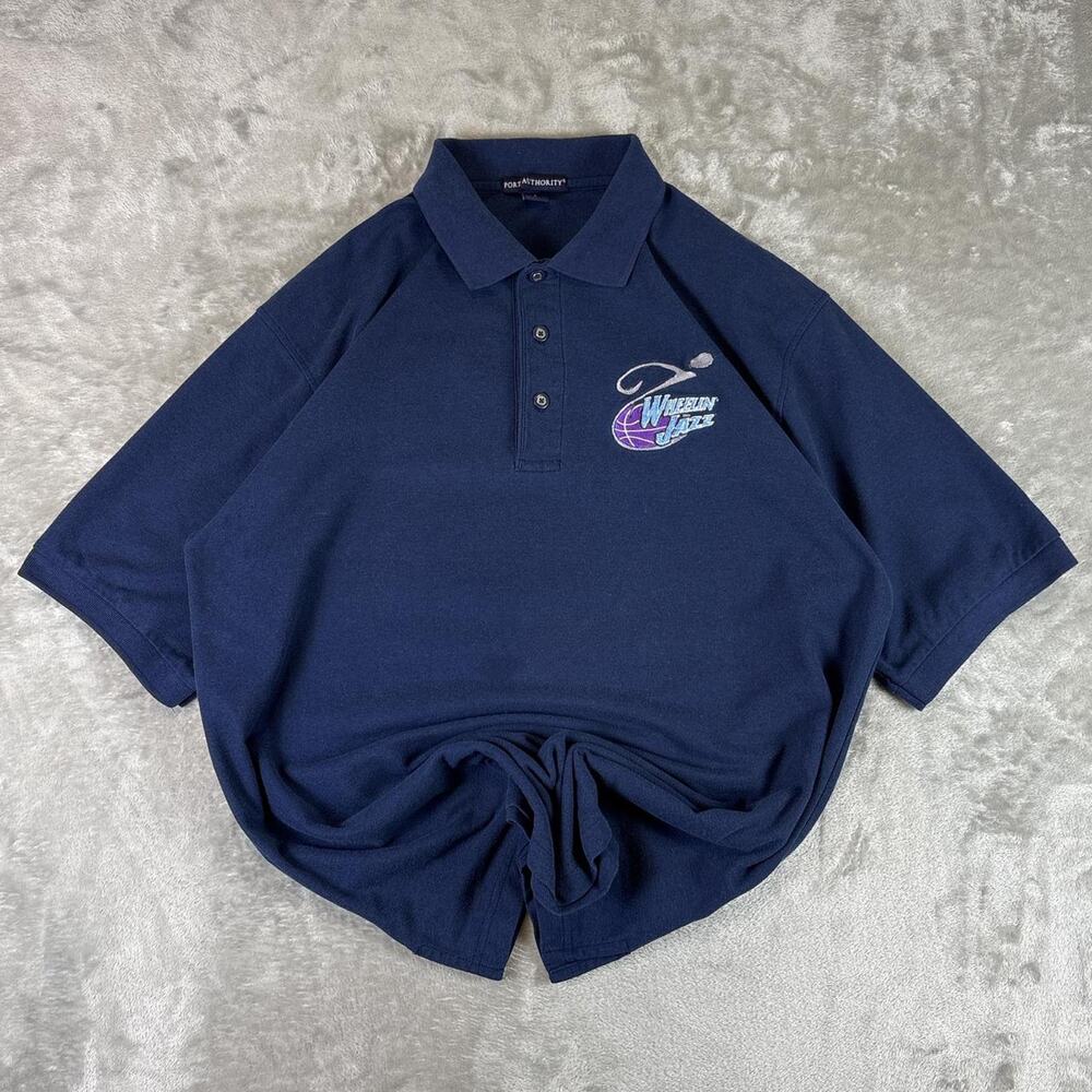 Port Authority Western Jazz Polo Short Sleeve Dress Shirt Size Large